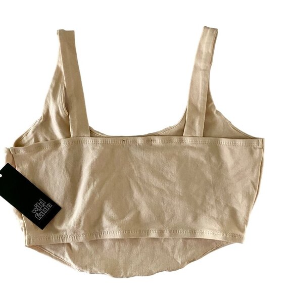 Wild Fable Beige Corset Style Crop Top XS NEW NWT - Picture 3 of 6